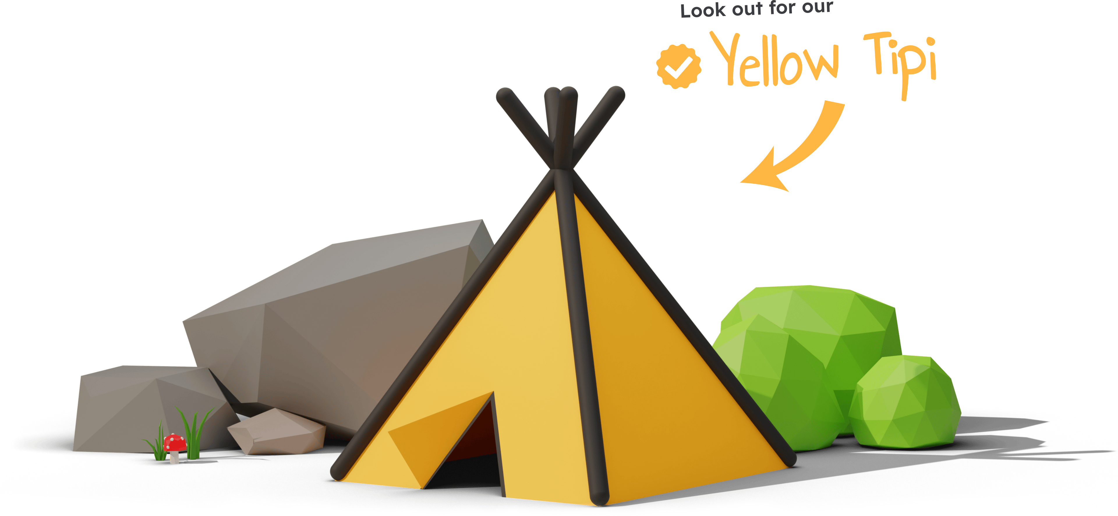yellow tipi glamping community